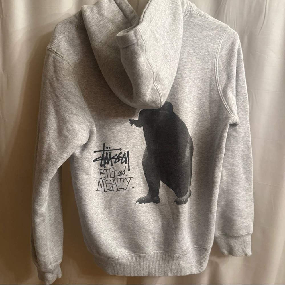 Stussy Light Gray Men's Hoodie - Picture 5 of 7